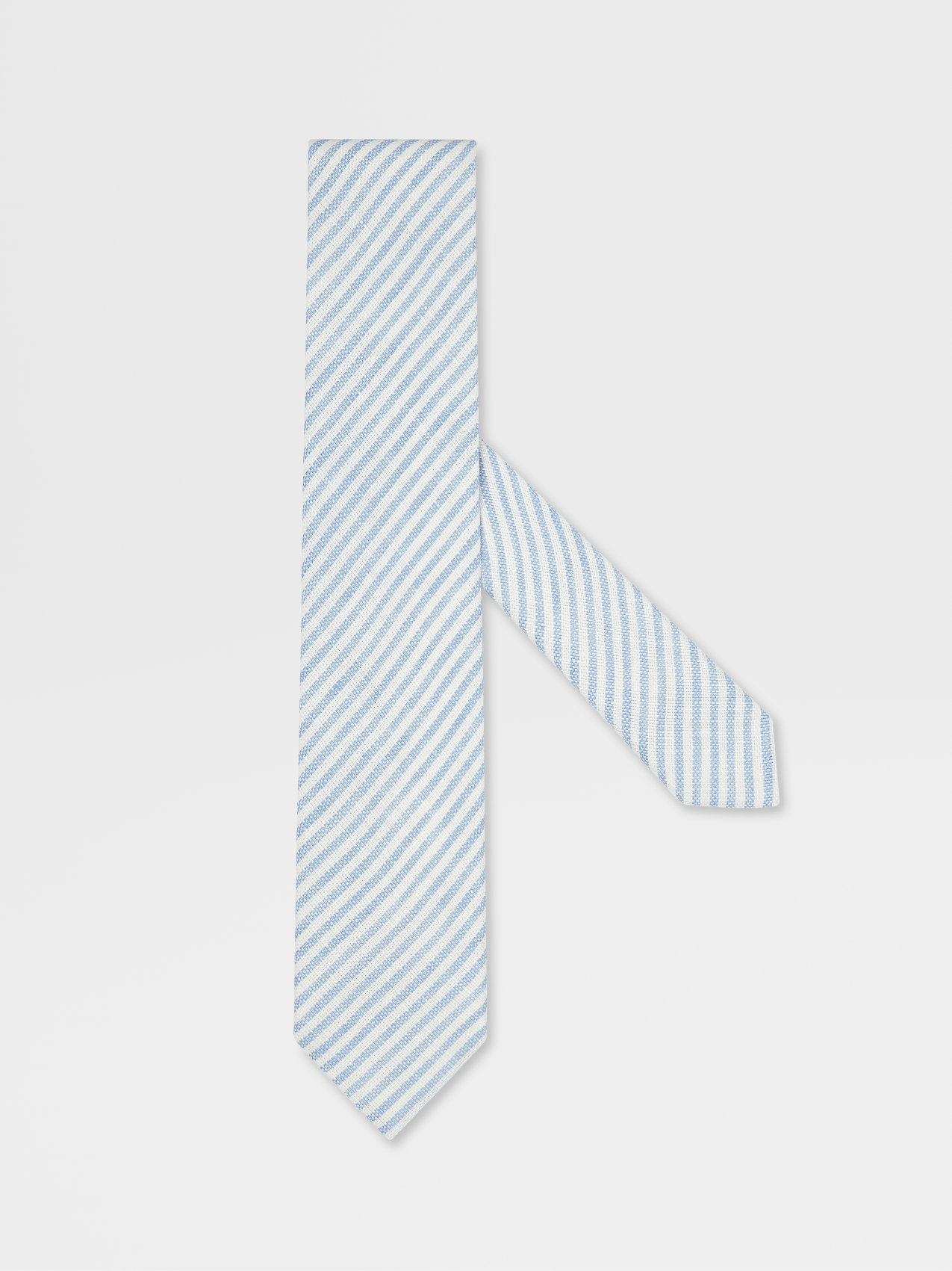 Light Blue Jacquard Linen Tie